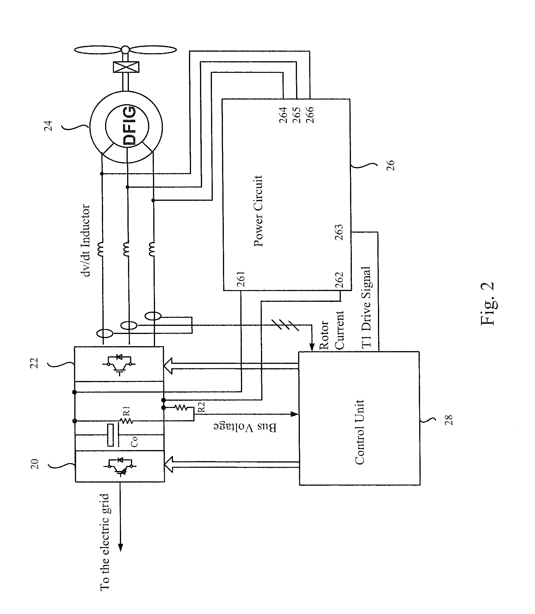 DC chopper and DC chopping method for doubly fed induction generator system