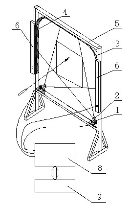 Small-target surface vertical target dispersion photoelectric measurement device