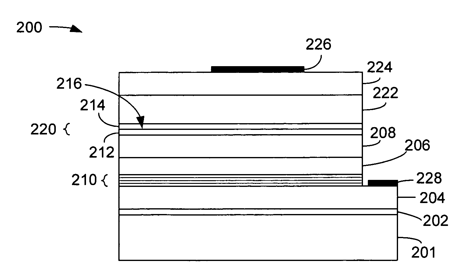 Structures for reducing operating voltage in a semiconductor device