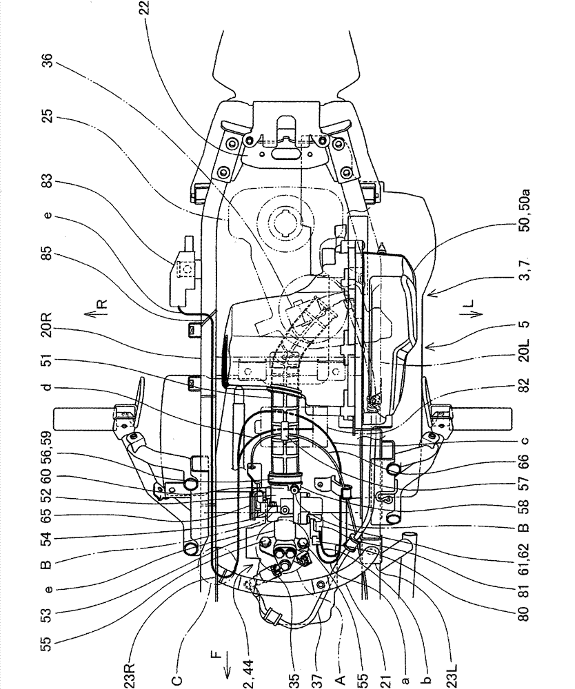 Intake system structure of power unit