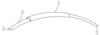 Casing pipe type dura mater dissecting device