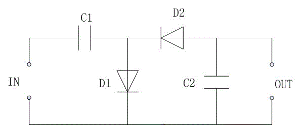 Wireless energy double-frequency receiving device of sensor