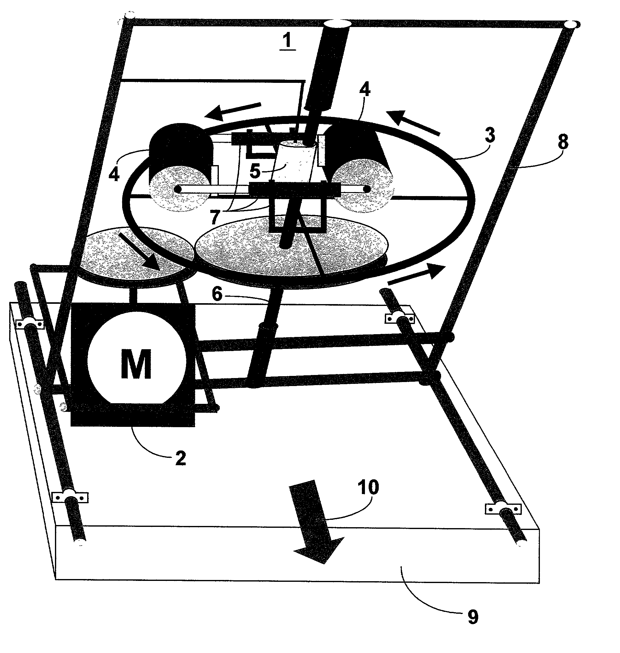 Unbalanced gyroscopic apparatus for producing unidirectional thrust