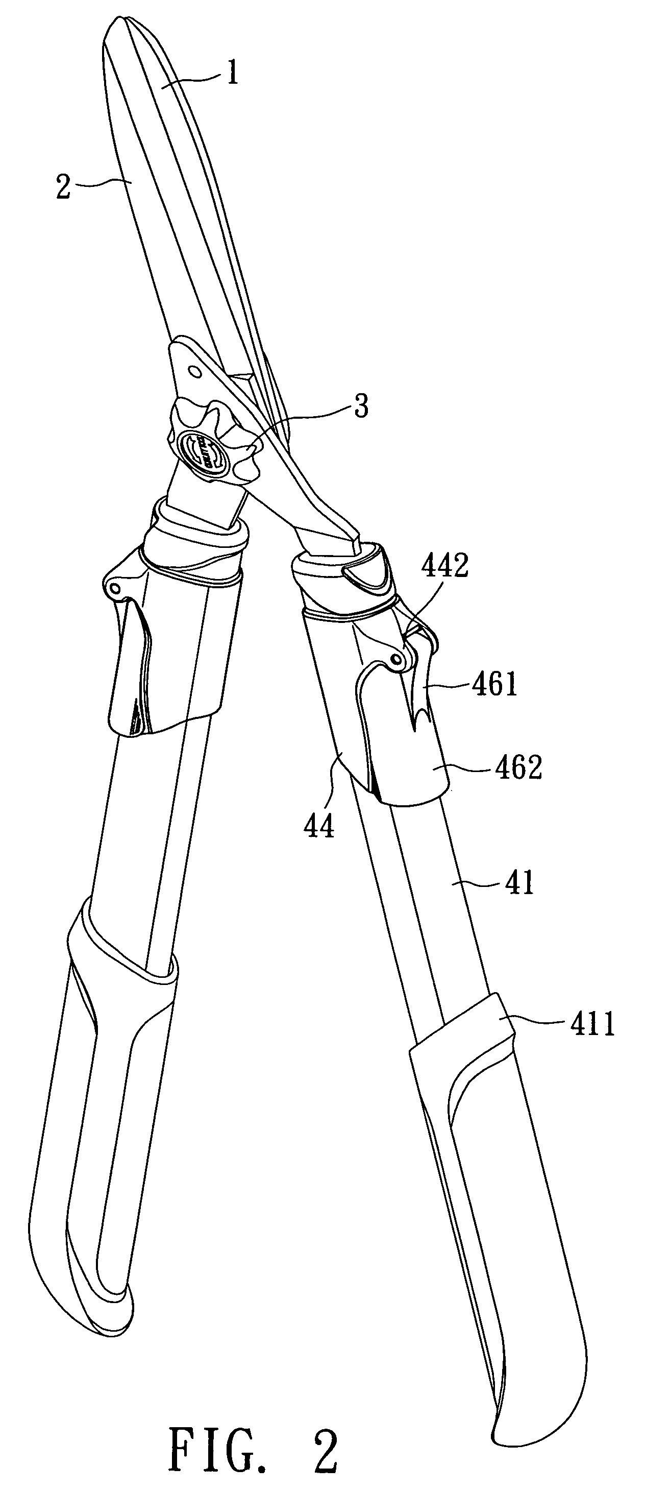 Adjustment structure of garden shears