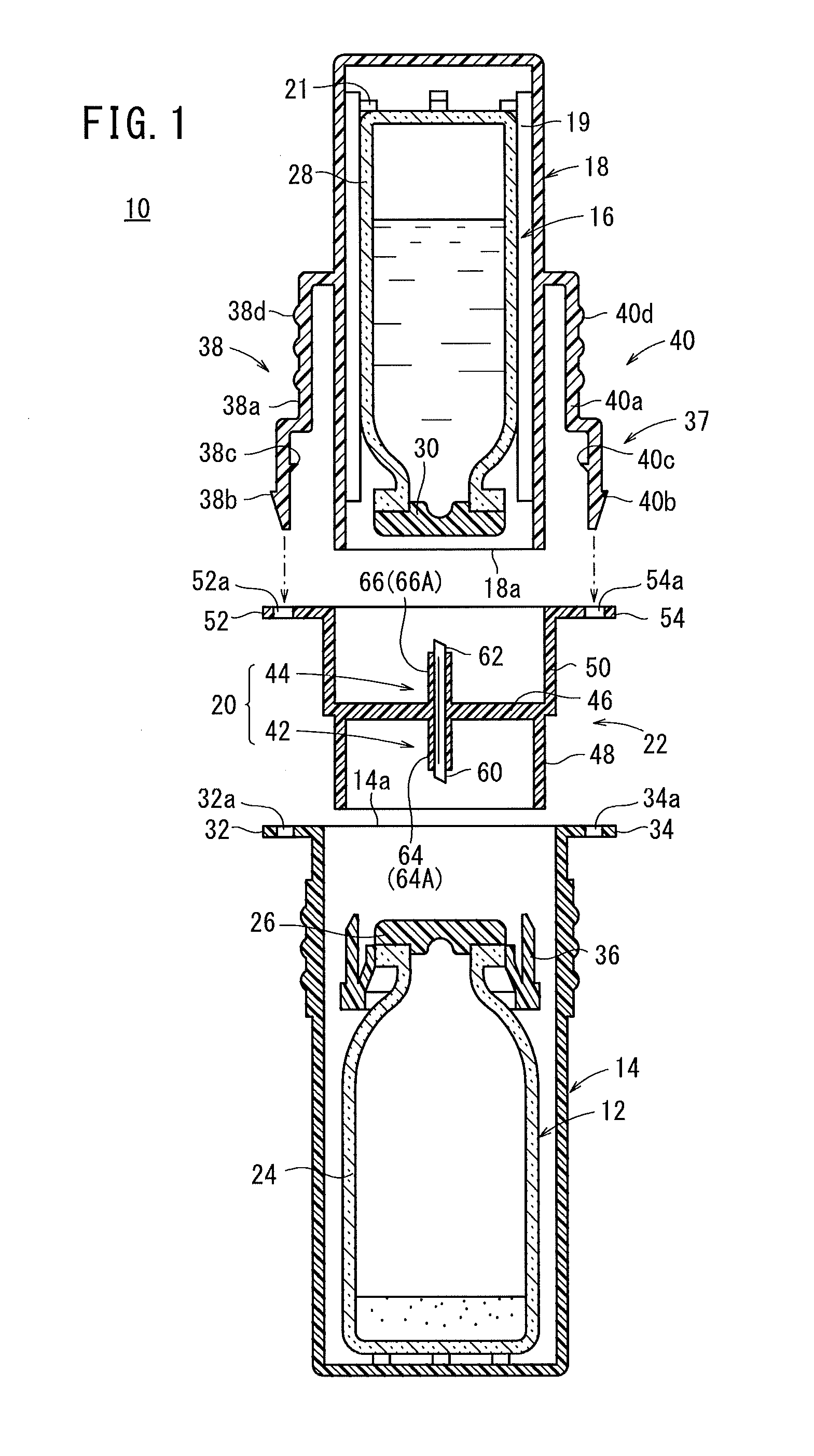 Mixing apparatus and piercing method for a double-ended needle