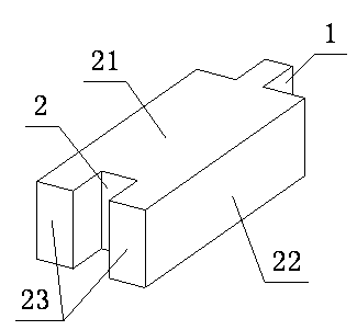 Linear coal ash aerated concrete concavo-convex building block and masonry method thereof