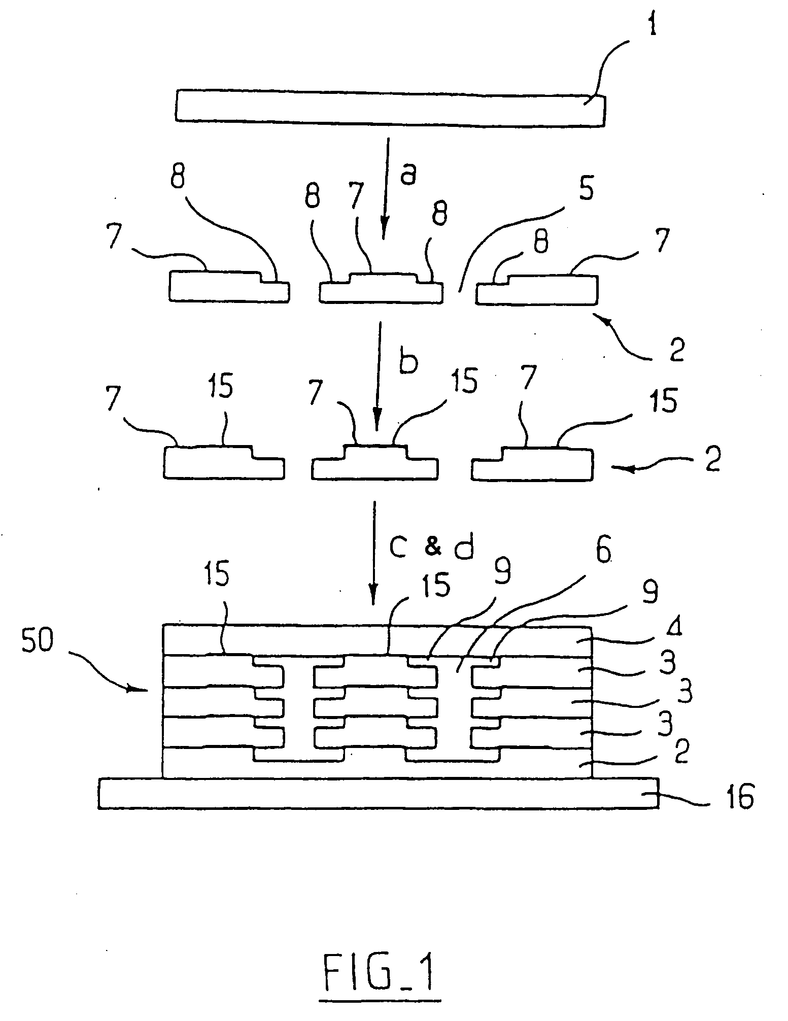 Heat exchanger device using a two-phase active fluid, and a method of manufacturing such a device