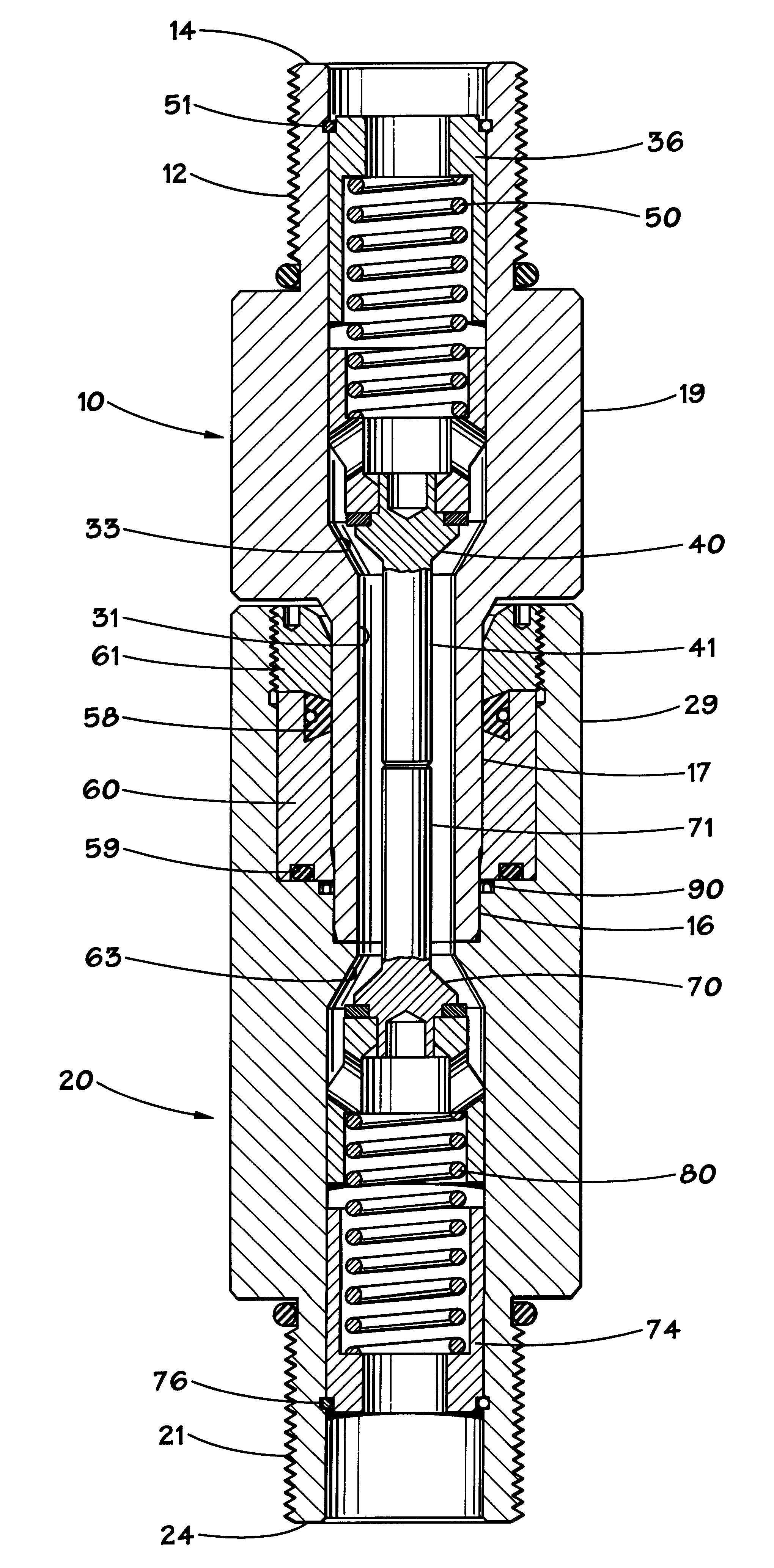 Undersea hydraulic coupling