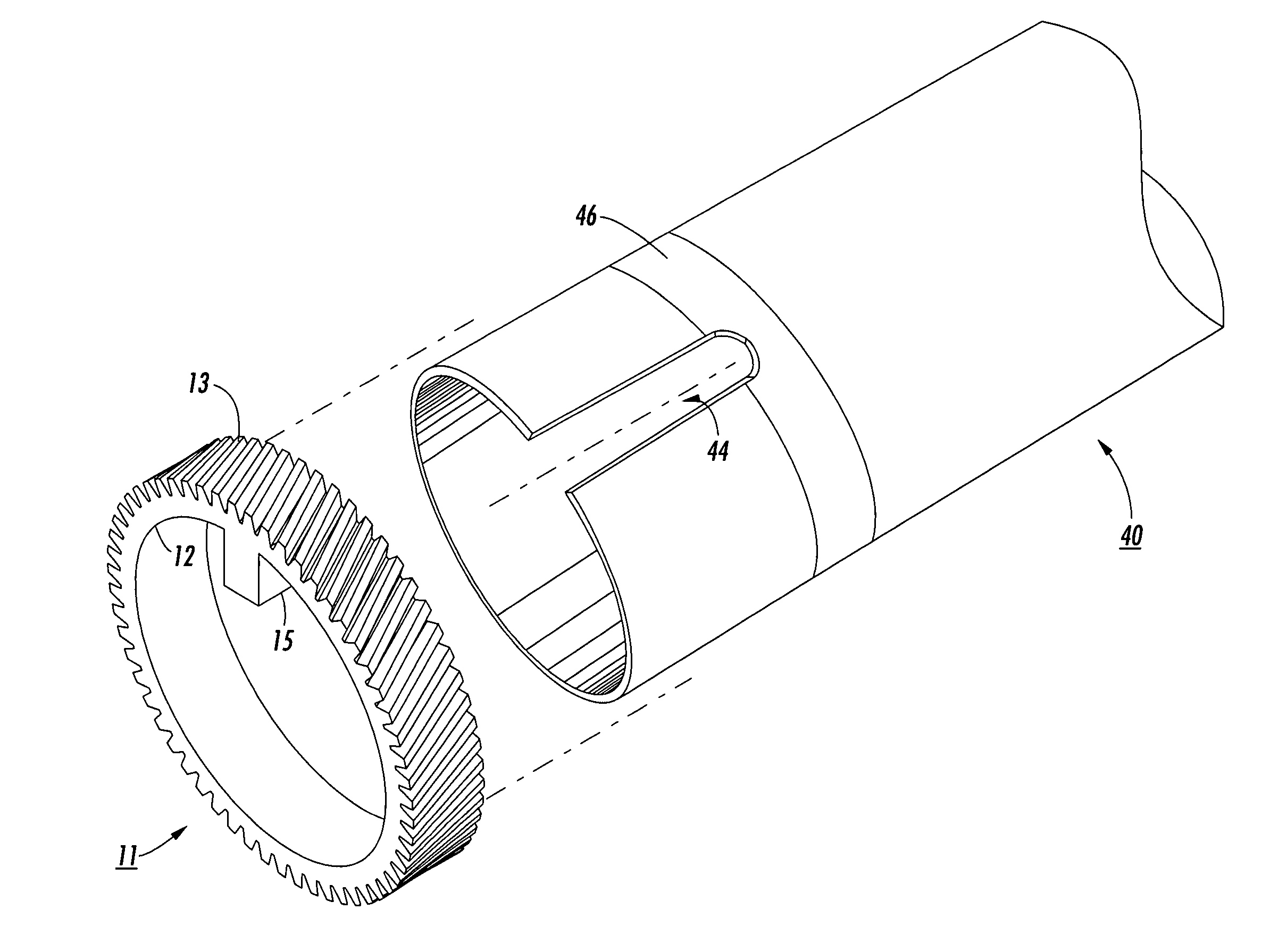 Thin walled fuser roll with strengthened keyway