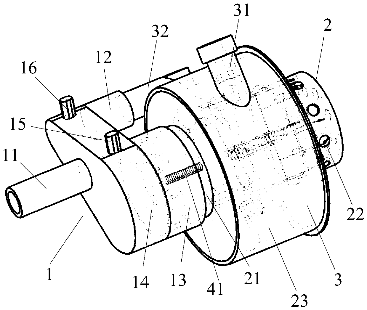 Pneumatic turbine type air-jetting sludge stirring device