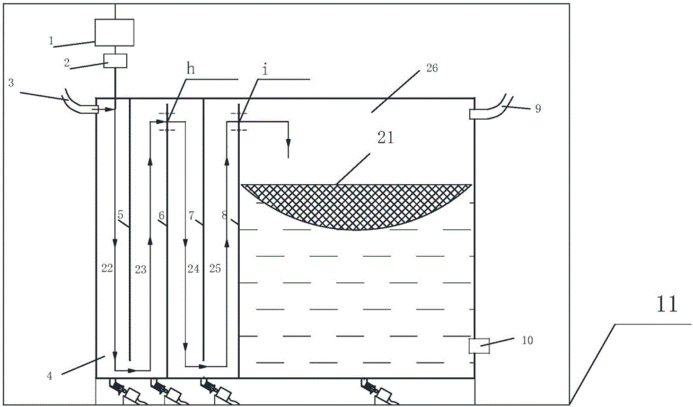 Circulating water tank used for washing logging rock debris