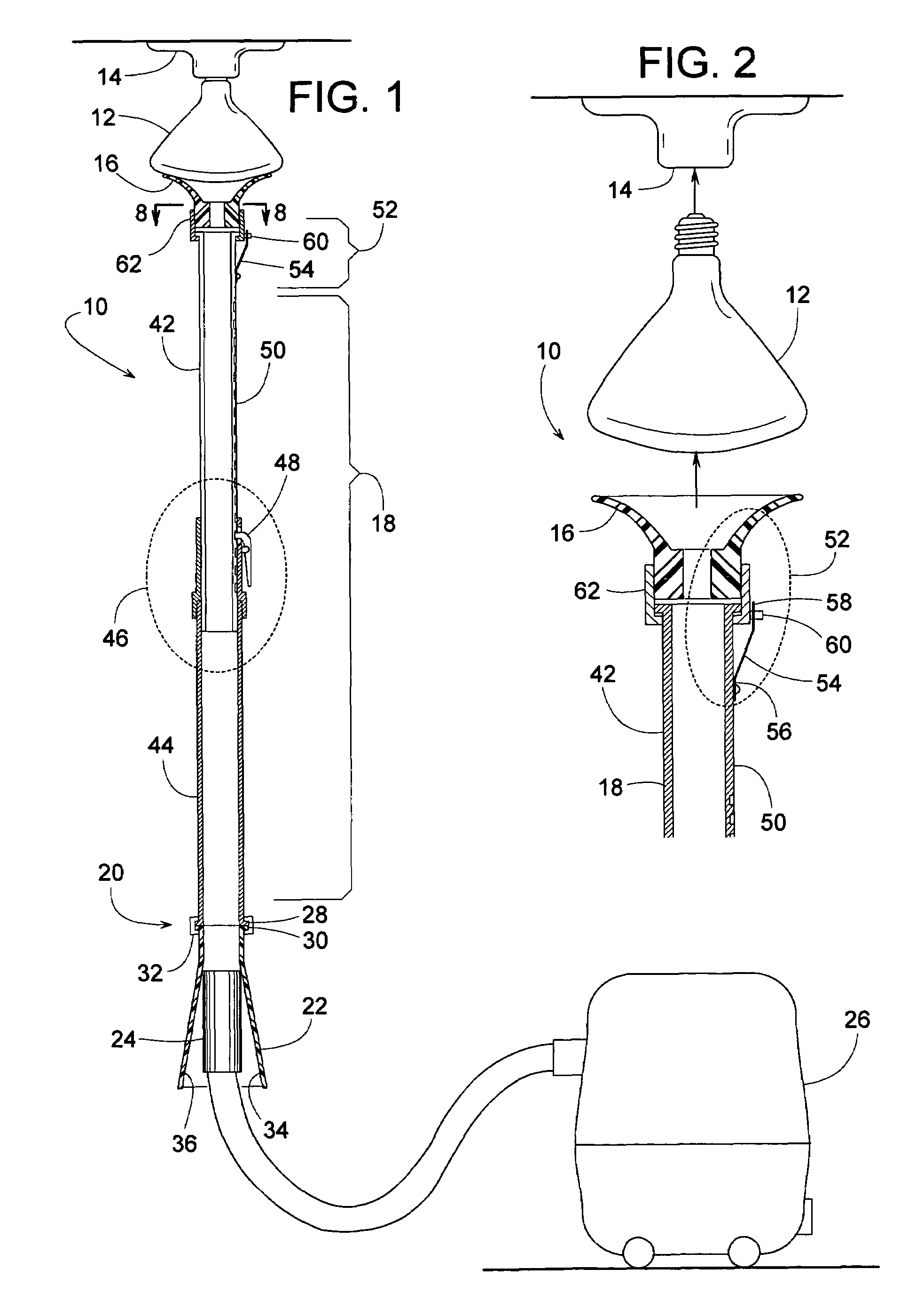 Tool for changing a light bulb