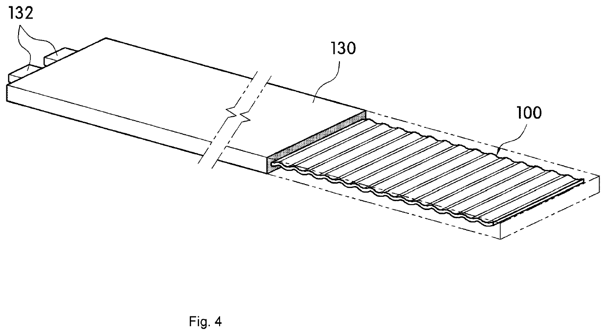 Flexible battery, method for manufacturing same, and auxiliary battery comprising same