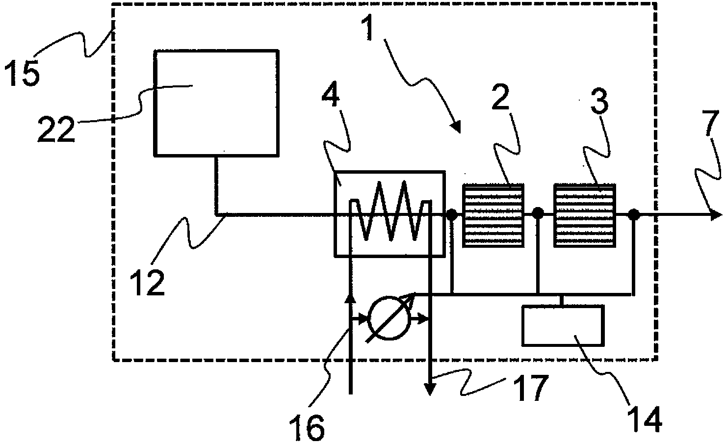 Exhaust emission control device for a water vehicle and method for operating an exhaust emission control device