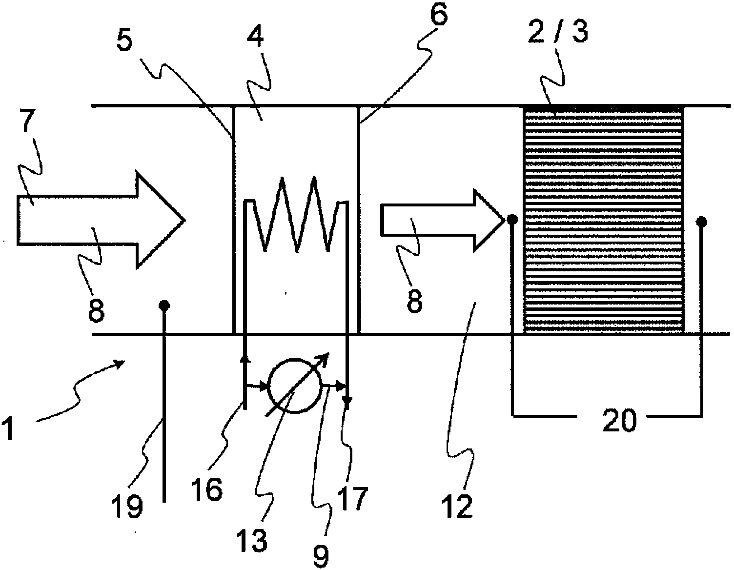 Exhaust emission control device for a water vehicle and method for operating an exhaust emission control device