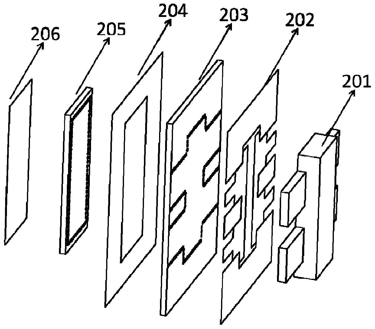 Rectangular waveguide-microstrip power divider and rectangular waveguide matching load