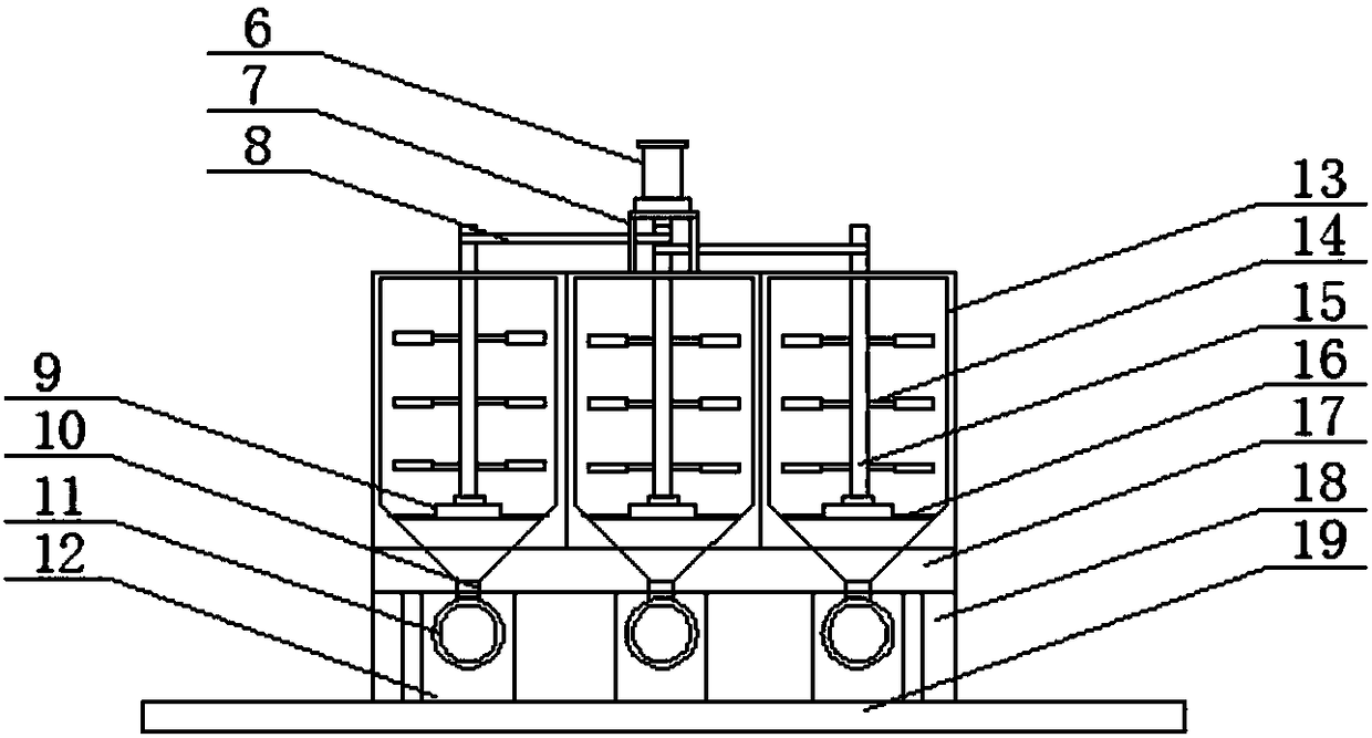 Quantitative proportioning type fodder mixing machine for animal husbandry