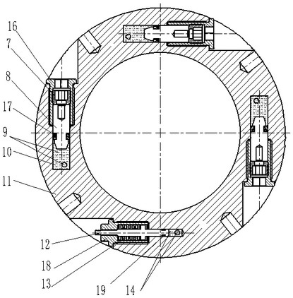 Aluminum alloy closed hydraulic nut for circular disc shear