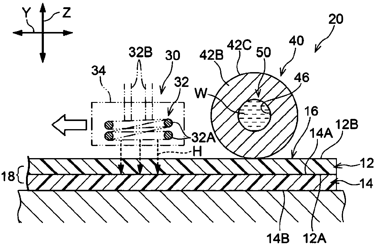 Fiber-reinforced thermoplastic resin member welding method and welding device