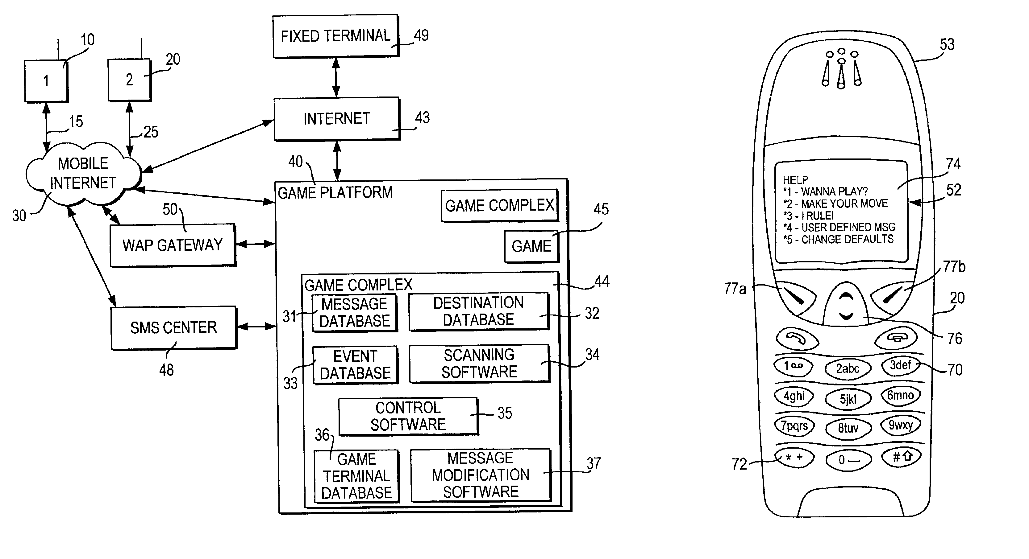 Predefined messages for wireless multiplayer gaming