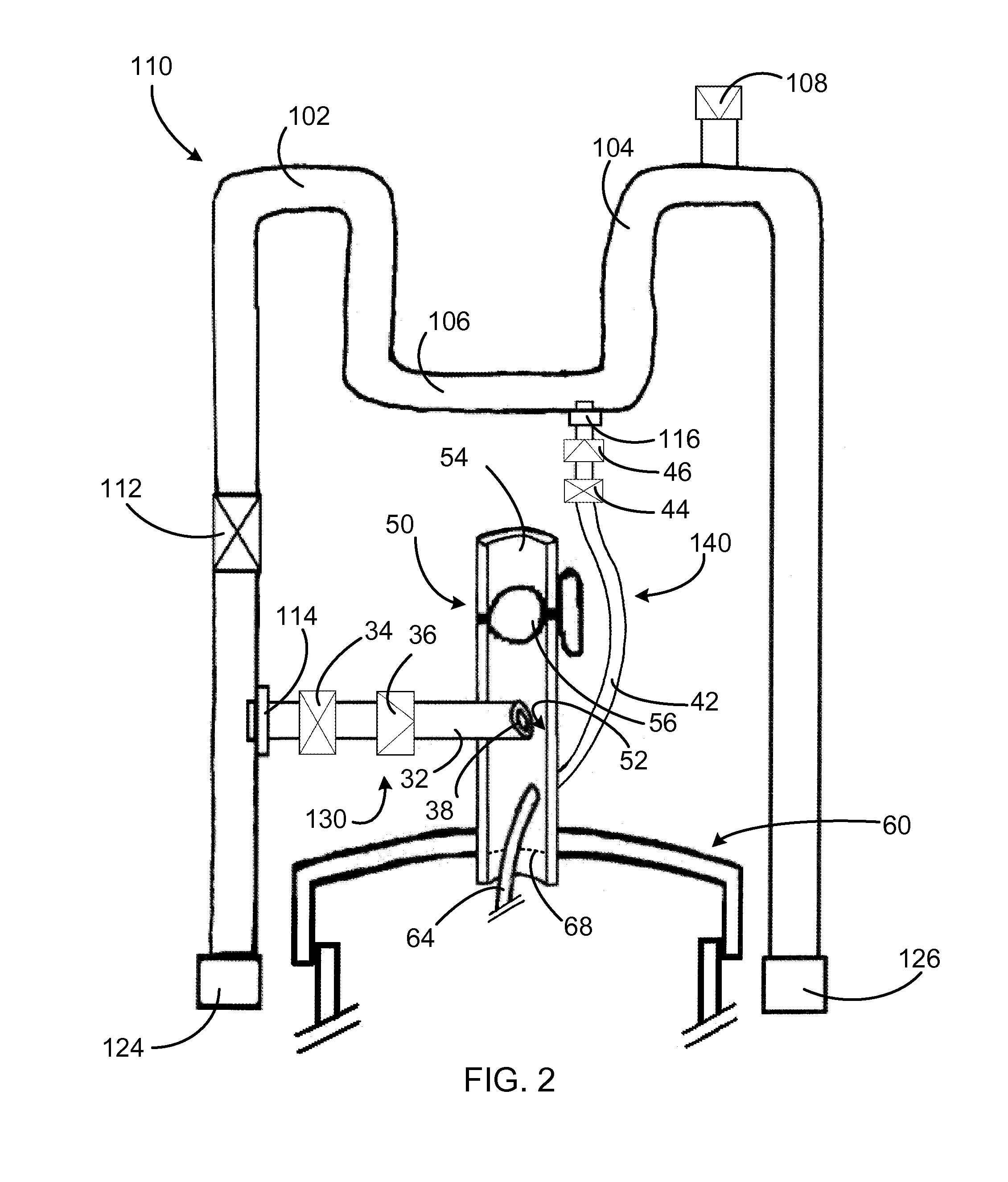 Fluid Displacement Regulated Line Feed System