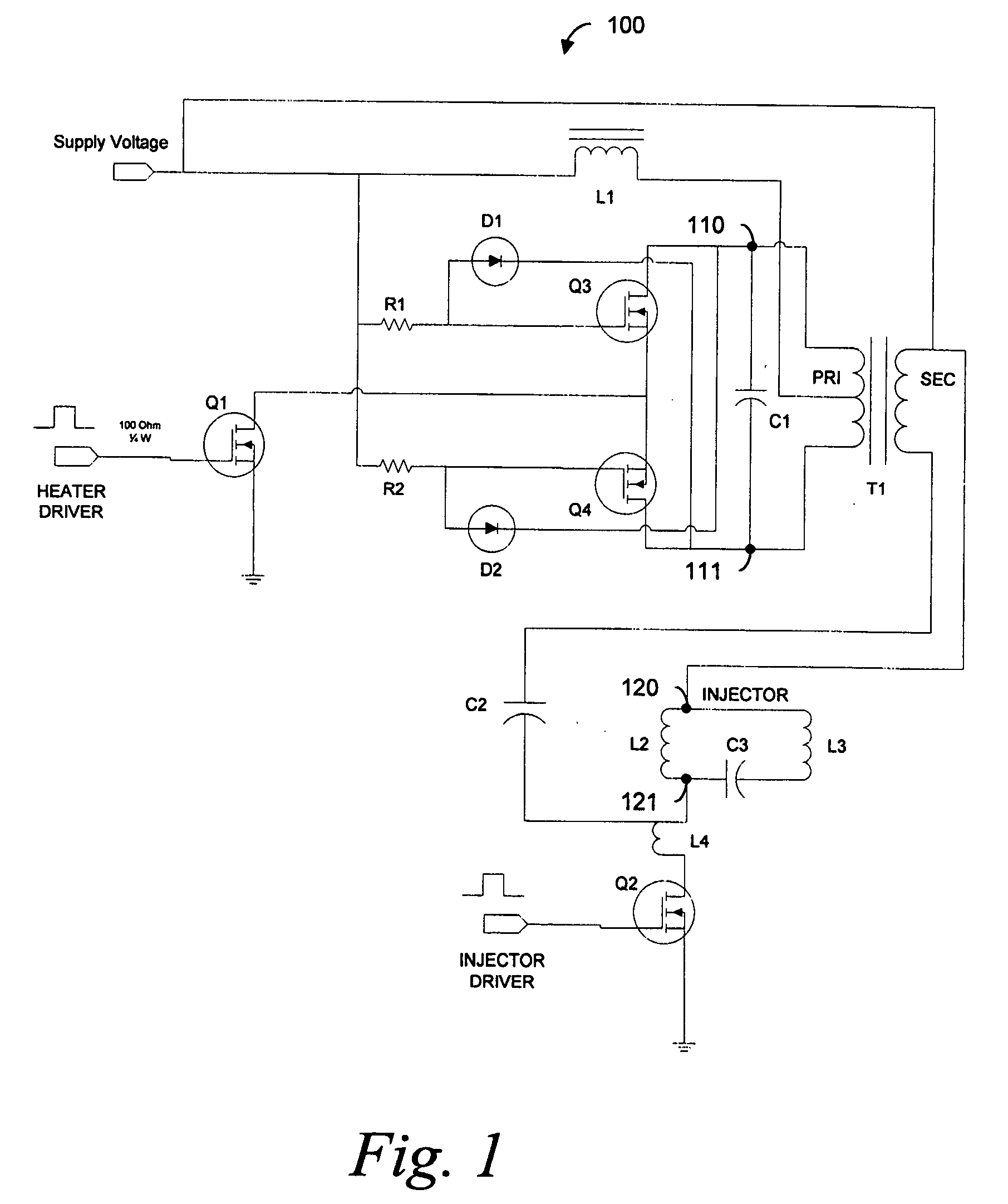 Constant current zero-voltage switching induction heater driver for variable spray injection