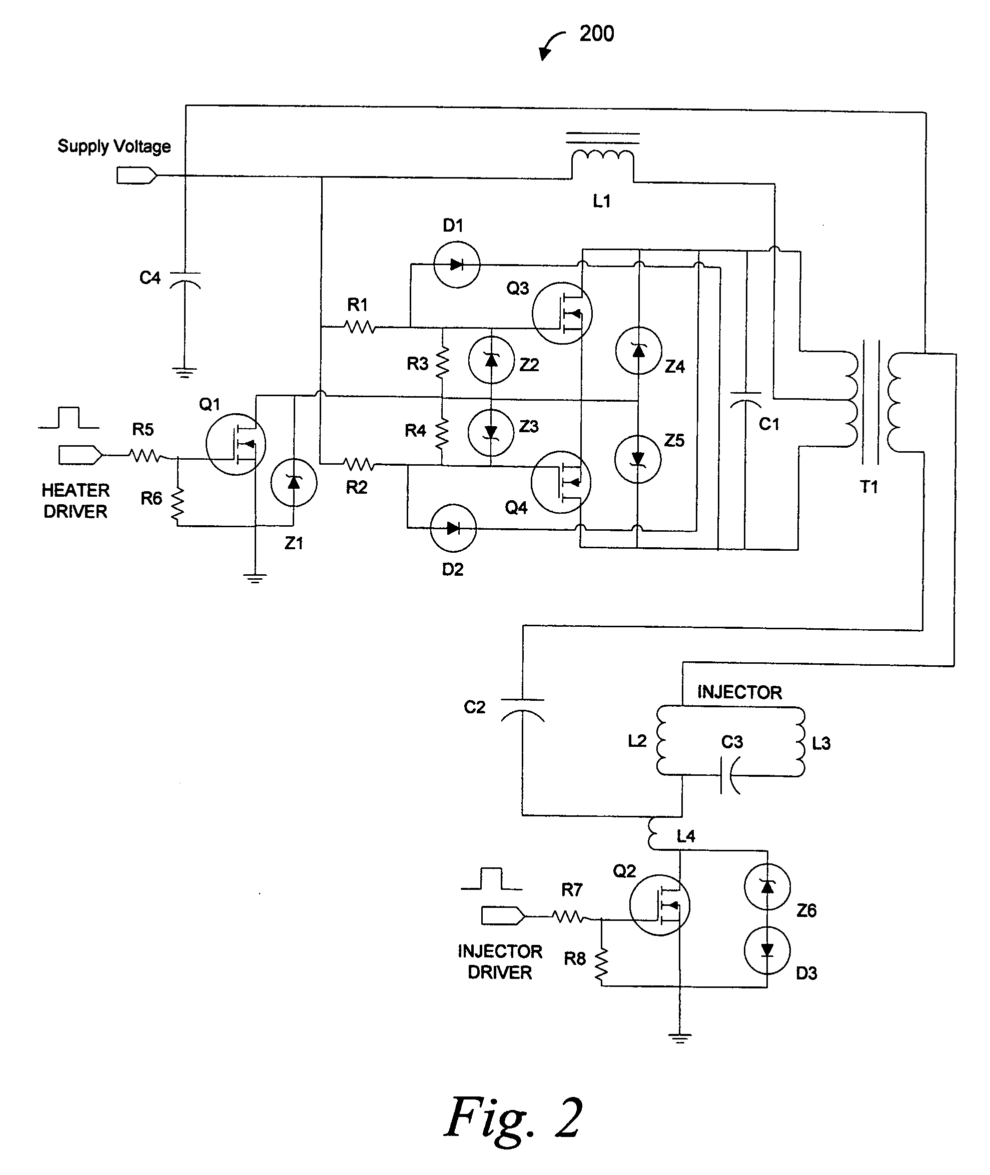 Constant current zero-voltage switching induction heater driver for variable spray injection