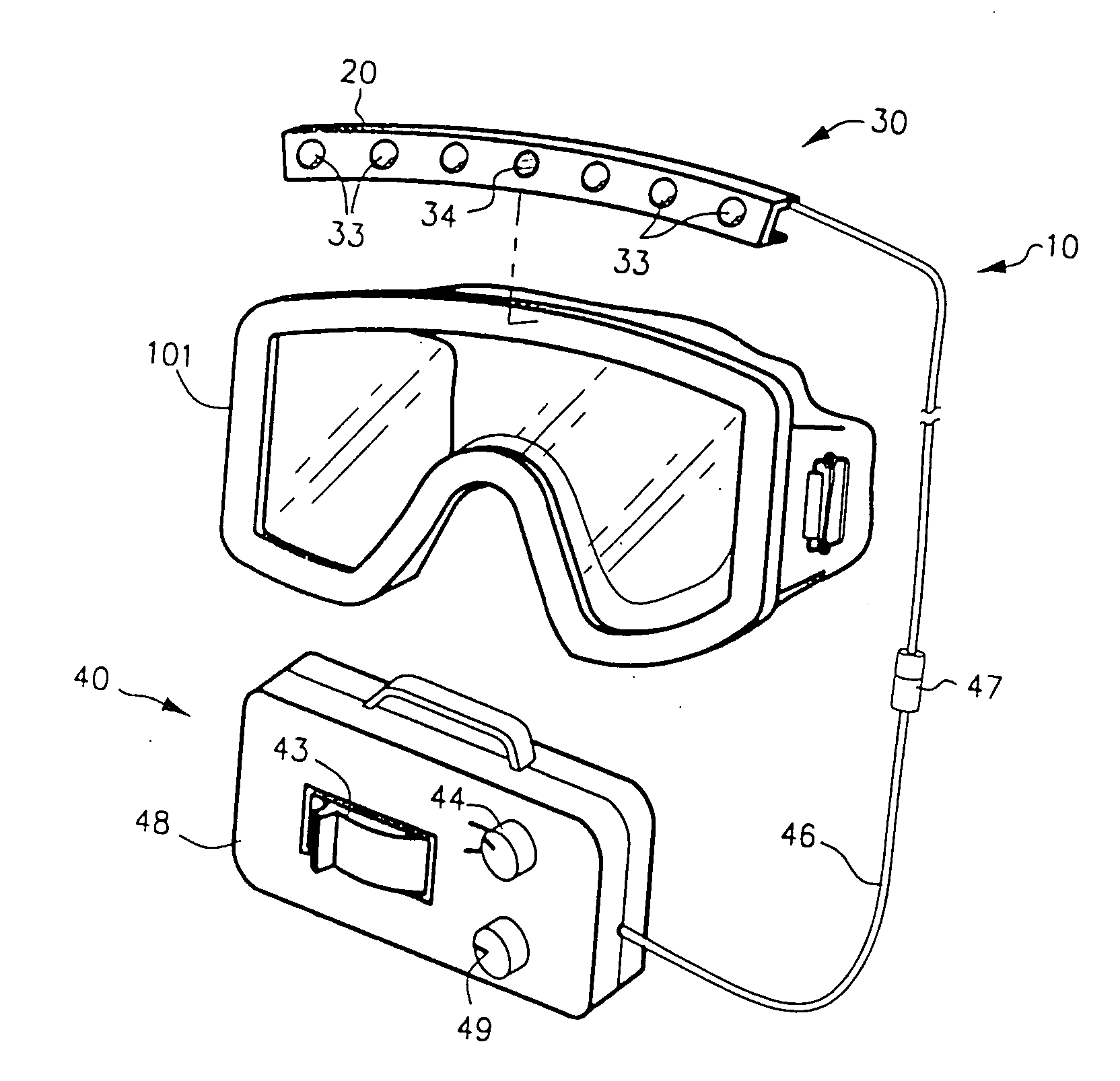 Wearable light device with optical sensor