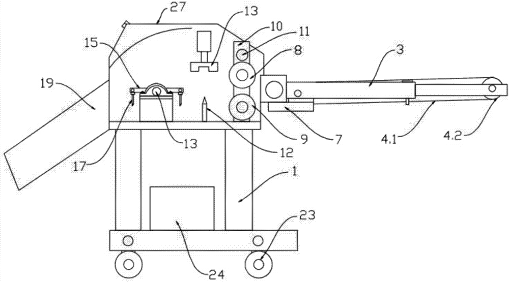 Wide-application-range forage filament rubbing machine