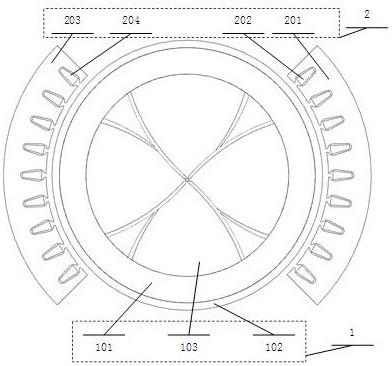 Stator segmentation and rotor blade integrated high-speed asynchronous motor