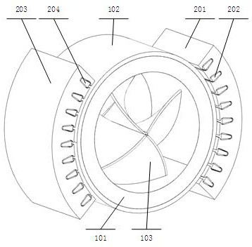 Stator segmentation and rotor blade integrated high-speed asynchronous motor