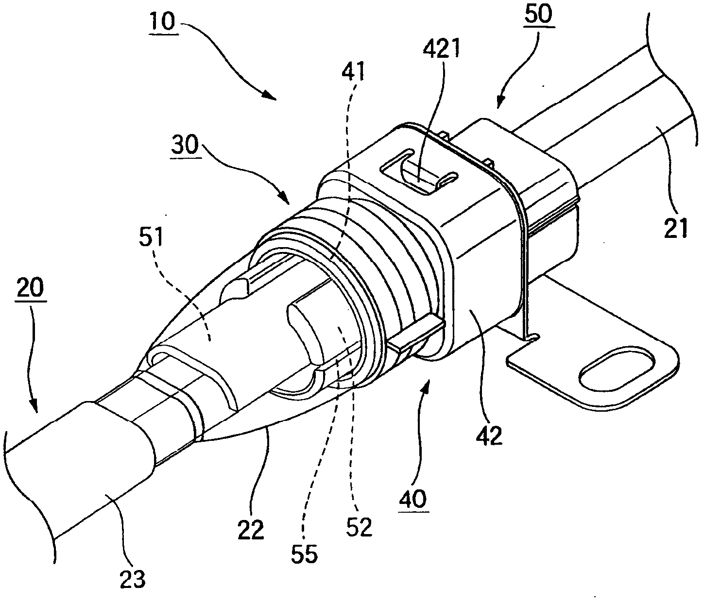 Fixing structure of shield electric wire and fixing method for shield electric wire