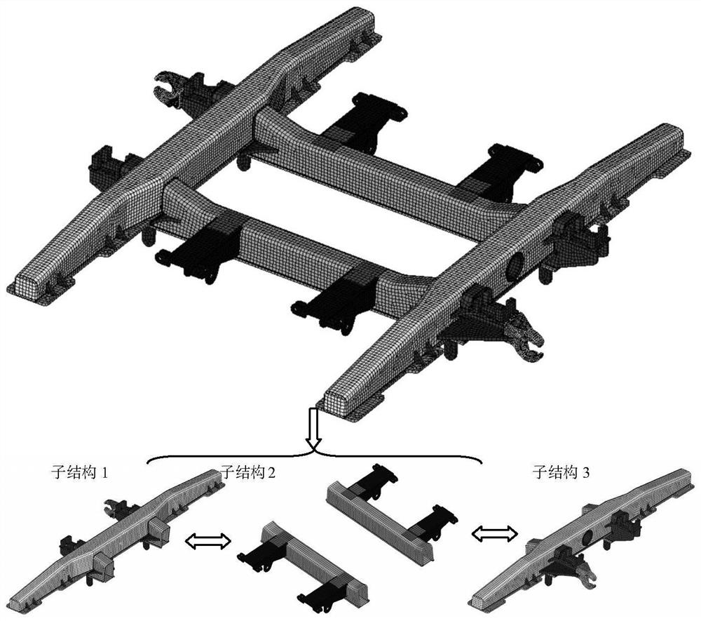 Frequency domain finite element model correction method based on reduced basis