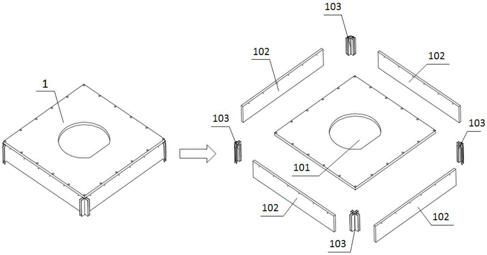 Spatial box type cabin structure