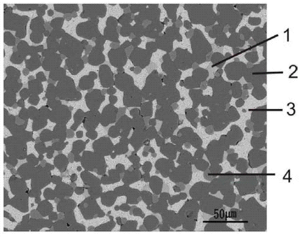 Nickel ferrite-copper metal ceramic inert anode material and preparation method