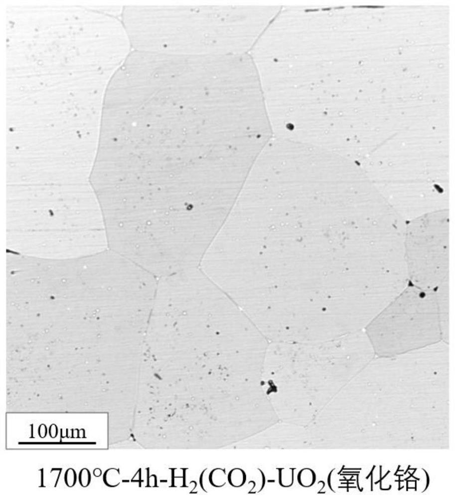 Large-grain UO2 ceramic fuel, and preparation method and application thereof