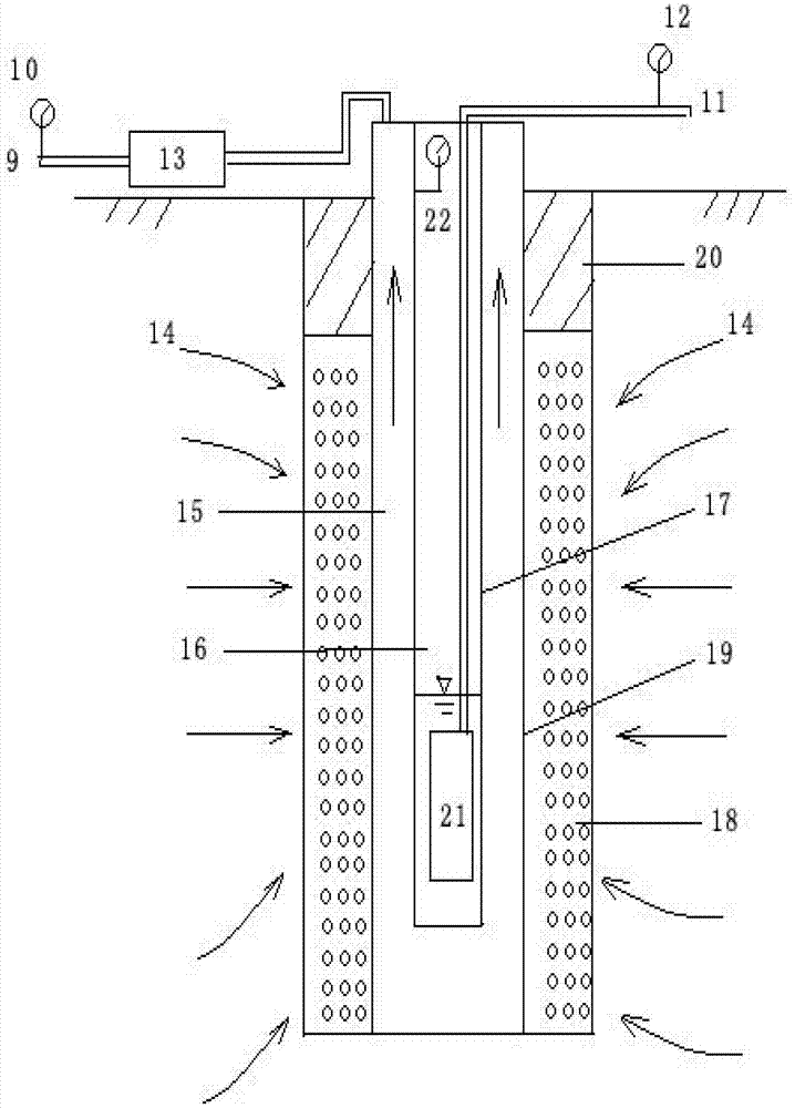 Low-permeability sludge claypan ultra-vacuum dual-pipe unwatering well and construction technology