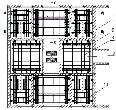 An integrated system for inner rigid protection and hoisting of the core tube of a super high-rise building