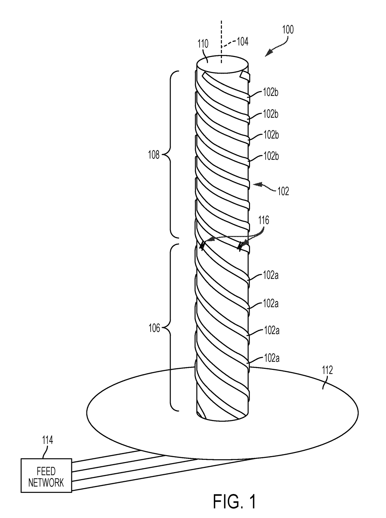 Decoupled concentric helix antenna