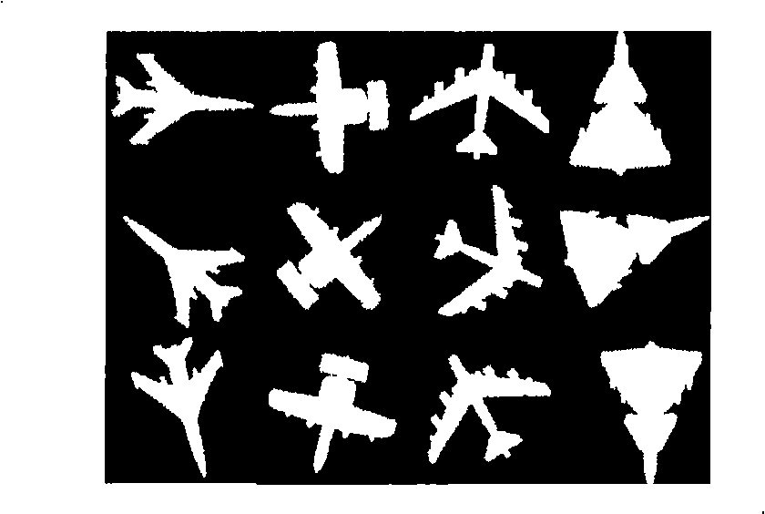 Method for sorting radar two-dimension image base on multi-dimension geometric analysis