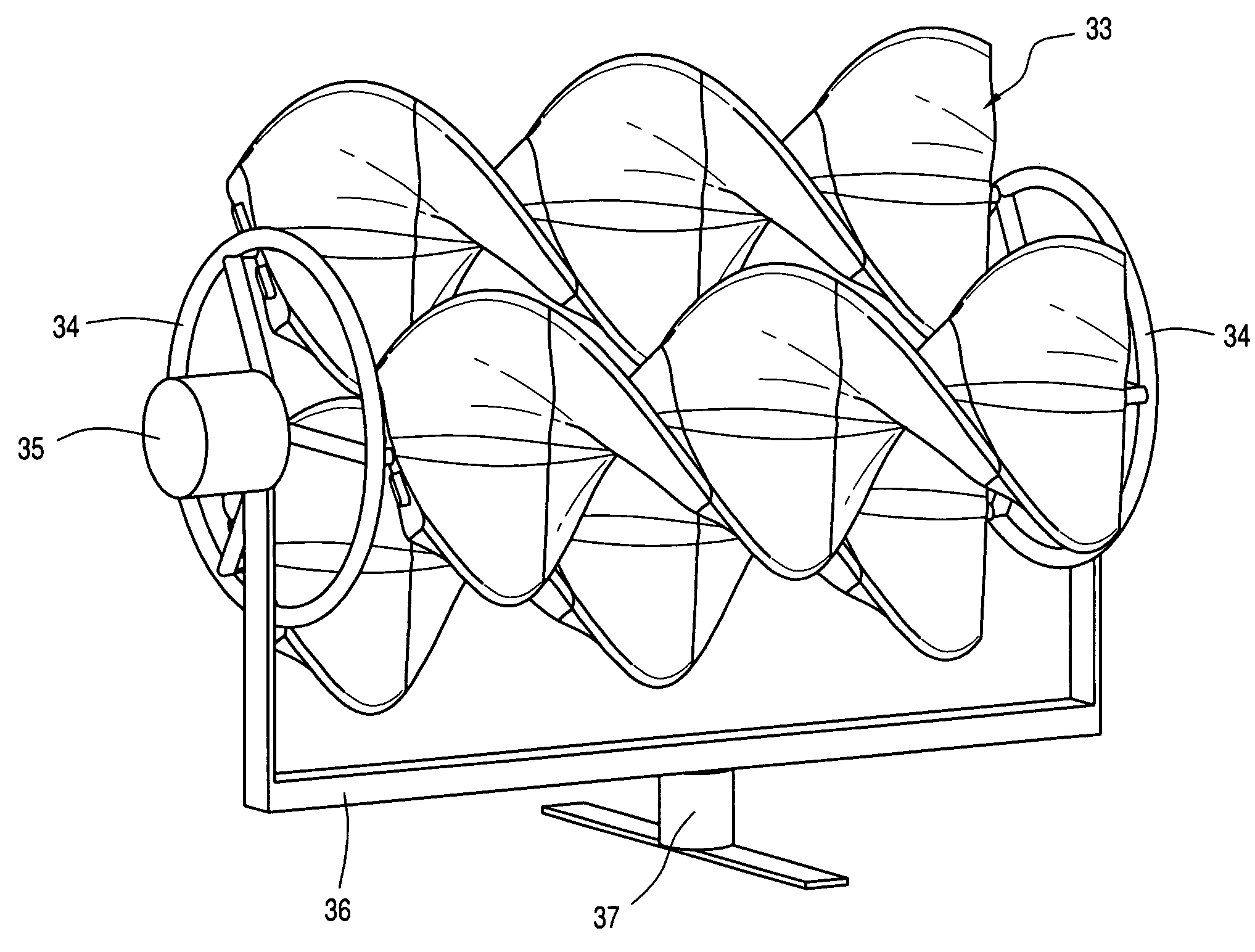 Helical airfoil wind turbines