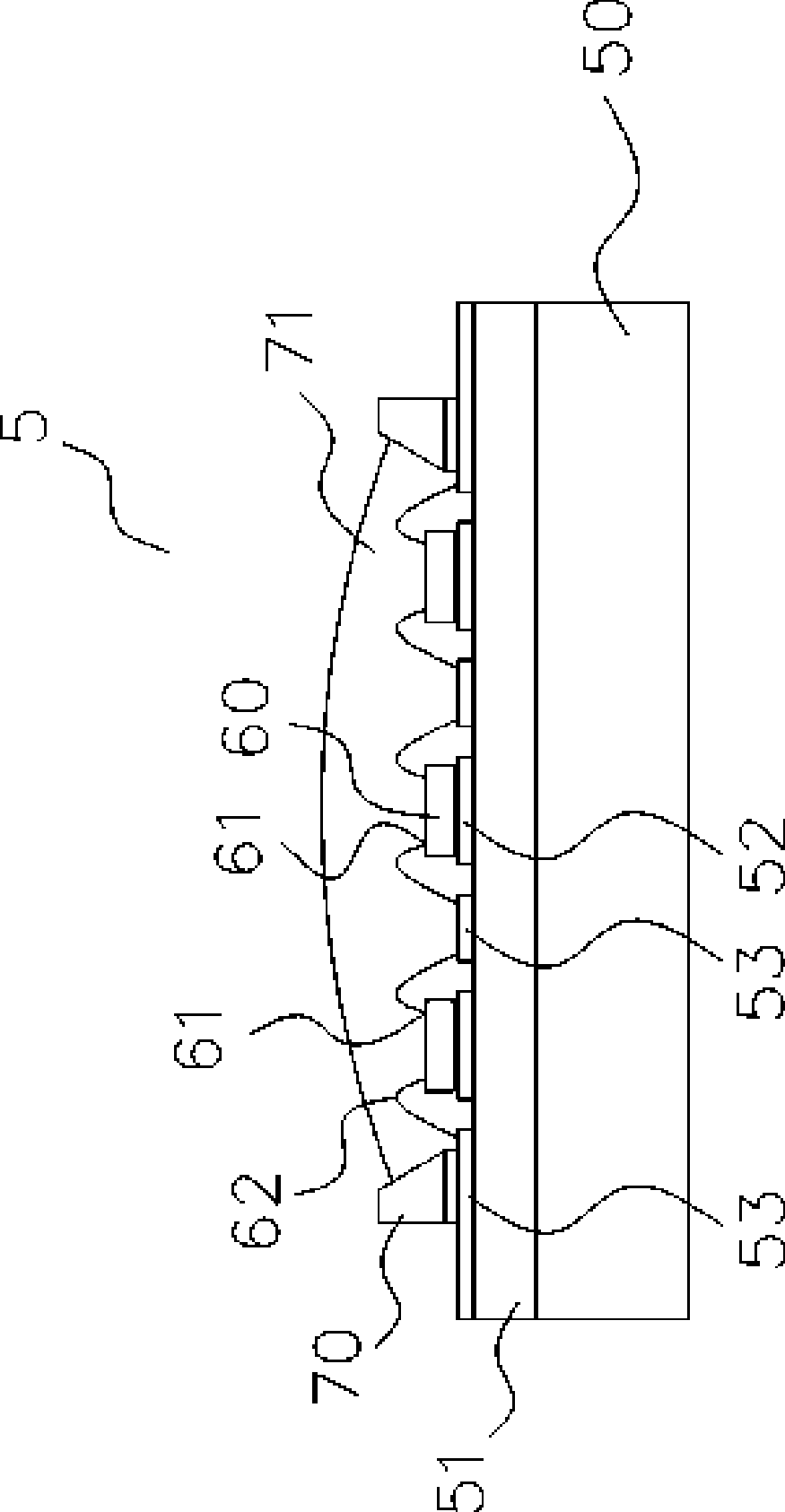 High power light emitting diode module package structure