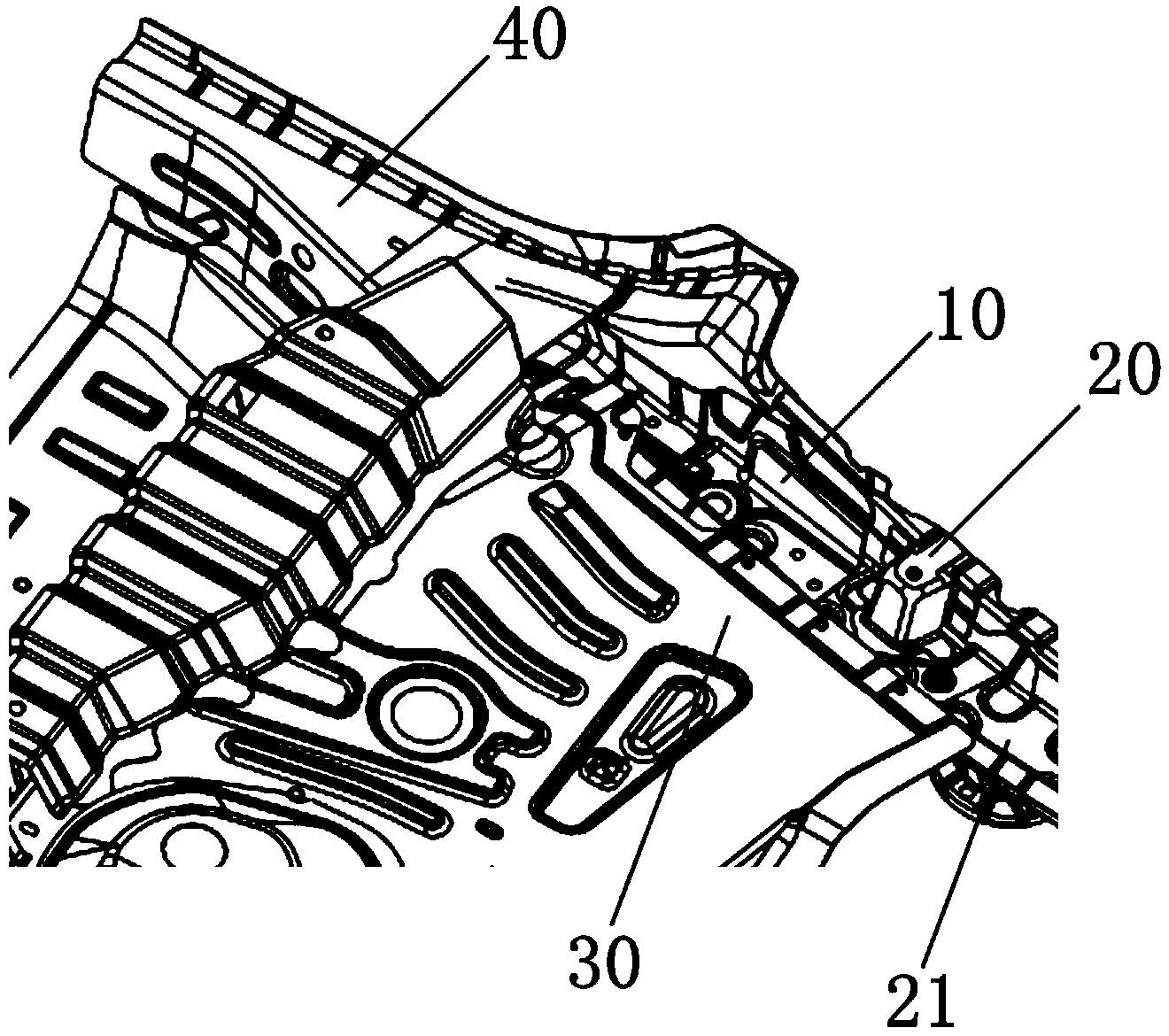 Rear automobile body structure for reinforcing rear of automobile