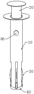 Postoperative poking and suturing device for laparoscopic surgery