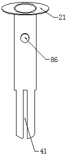 Postoperative poking and suturing device for laparoscopic surgery