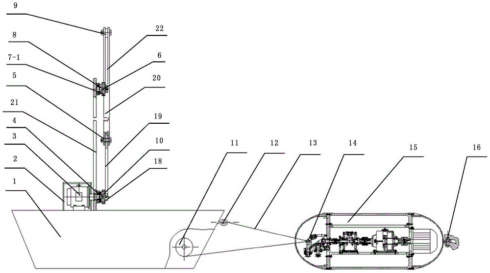 A floating sea wind hydroelectric power generation device