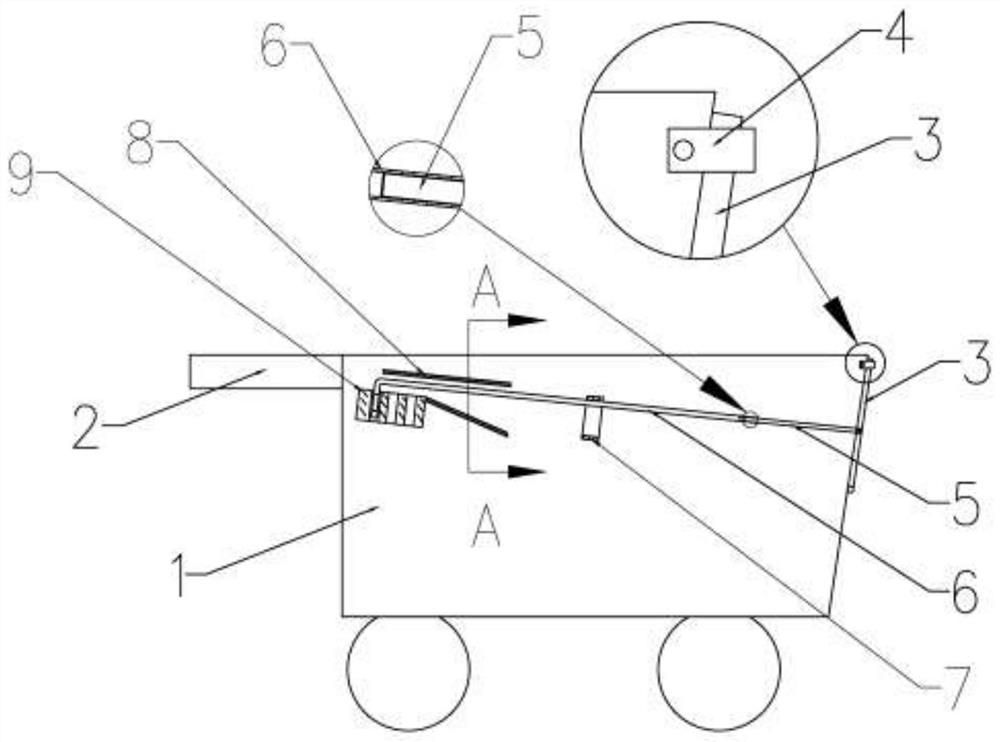 A rear door locking structure and rear door locking method of a mining transport vehicle