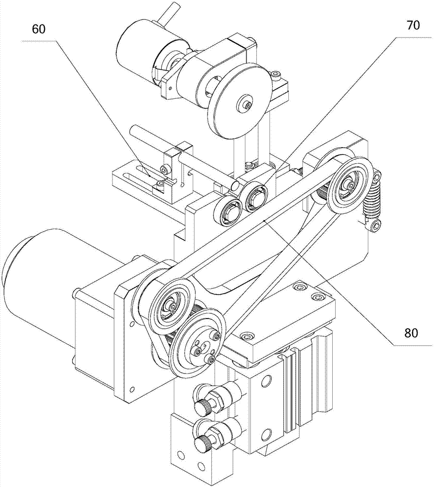 Straightening machine and belt friction driving device thereof