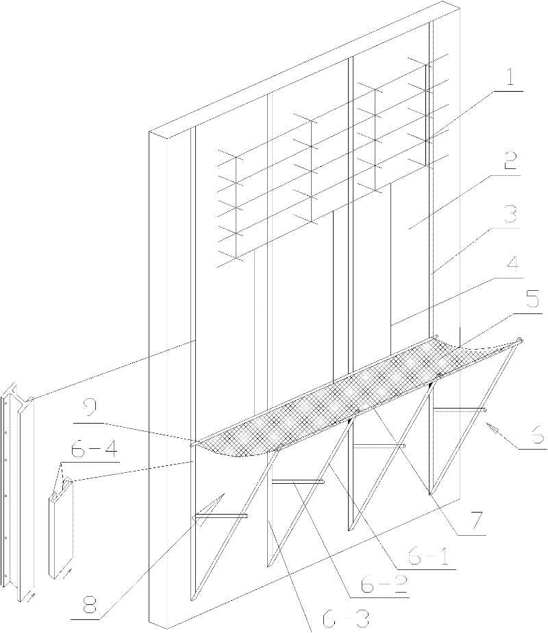 Construction method of safe flat net positioned on periphery of building