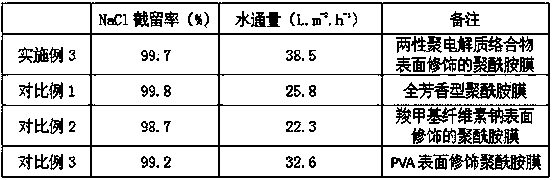 Preparation method of amphoteric polyelectrolyte complex surface-modified polyamide reverse osmosis membrane